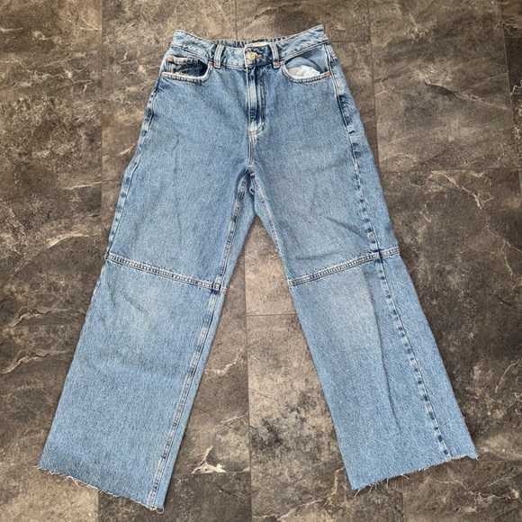 Garage Denim Jeans Wide Leg Light Wash  Size 27 - Picture 1 of 6